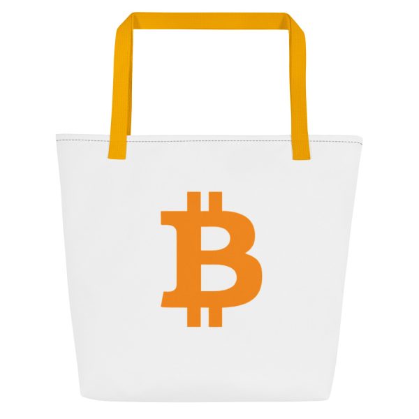 Bitcoin Print Large Tote Bag - Image 2