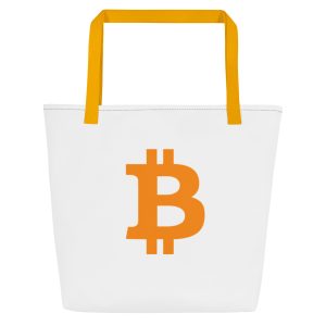Bitcoin Print Large Tote Bag