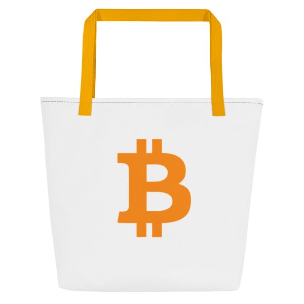Bitcoin Print Large Tote Bag