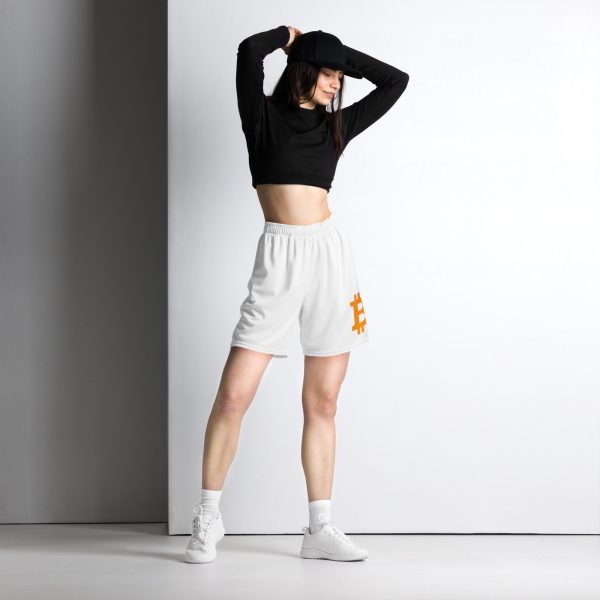 Unisex mesh Bitcoin logo shorts