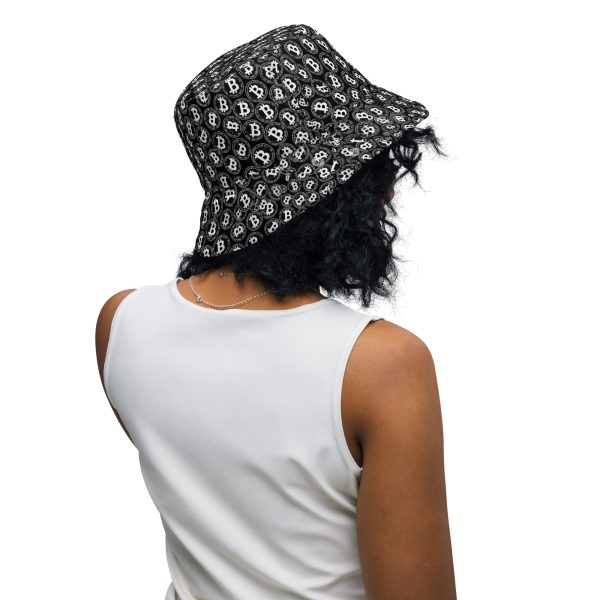 Reversible BW Bitcoin bucket hat - Image 6