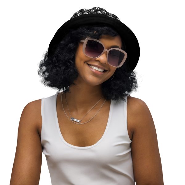 Reversible BW Bitcoin bucket hat - Image 2