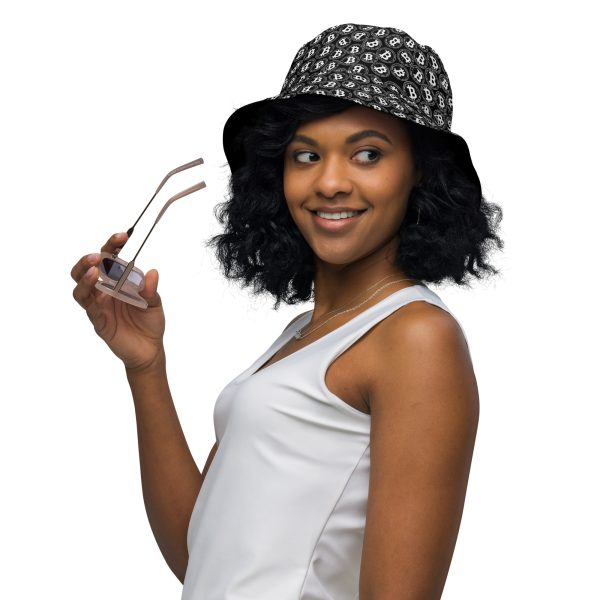 Reversible BW Bitcoin bucket hat - Image 3