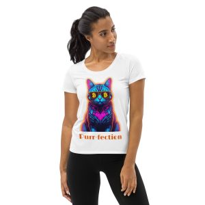 Women's Bitcoin Cat "Purr-fection" athletic t-shirt